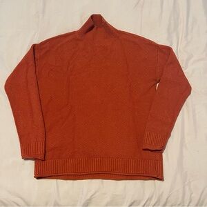 Merokeety Woman’s Knit Sweater in Rust Orange Size S